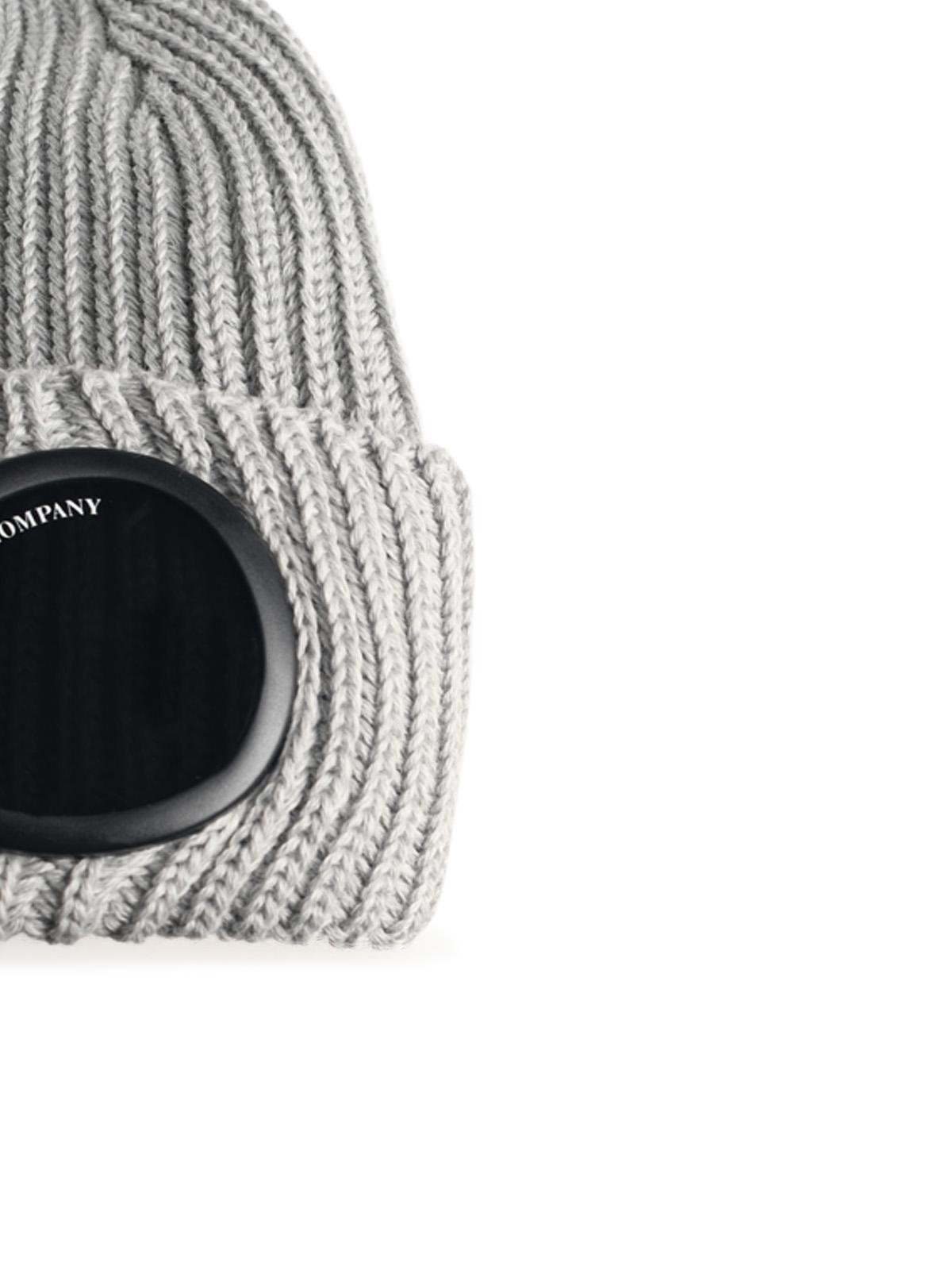 C.P. Company Grey Wool Beanie Men C.P. COMPANY