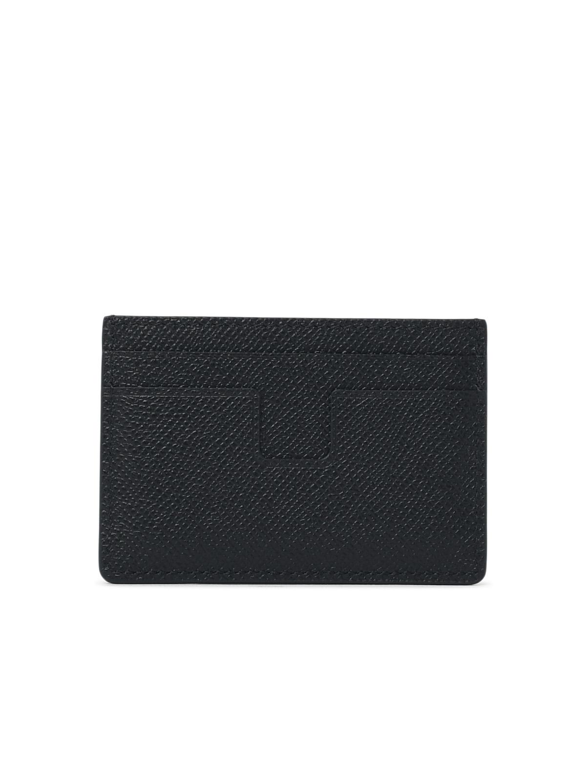Tom Ford Black Leather Cardholder Men TOM FORD
