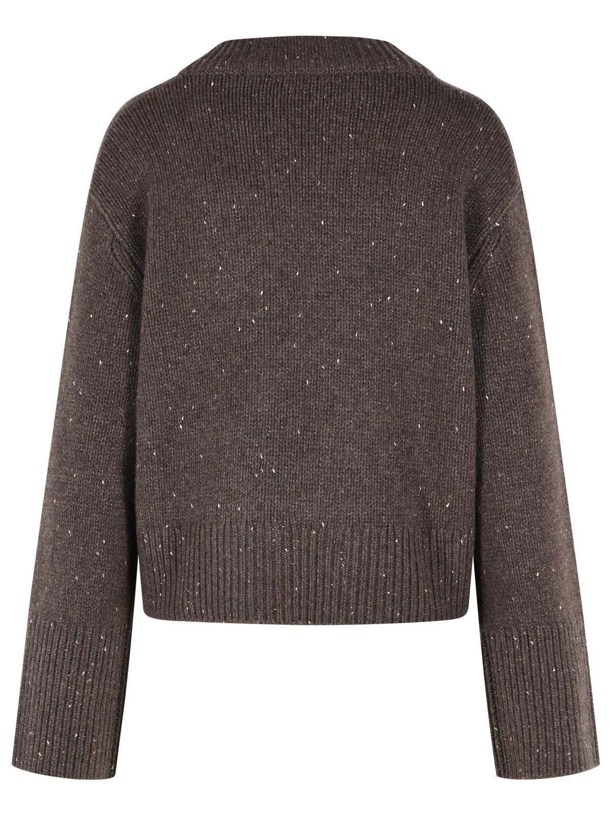 Lisa Yang 'Anella Sparkly' Cocoa Brown Cashmere Sweater Women LISA YANG