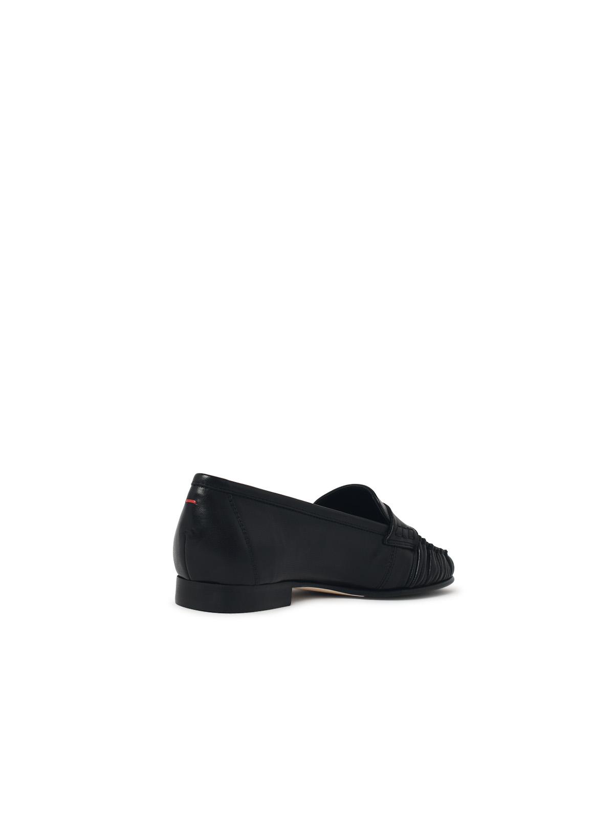 Aeyde 'Aldous' Black Nappa Loafers Women AEYDE