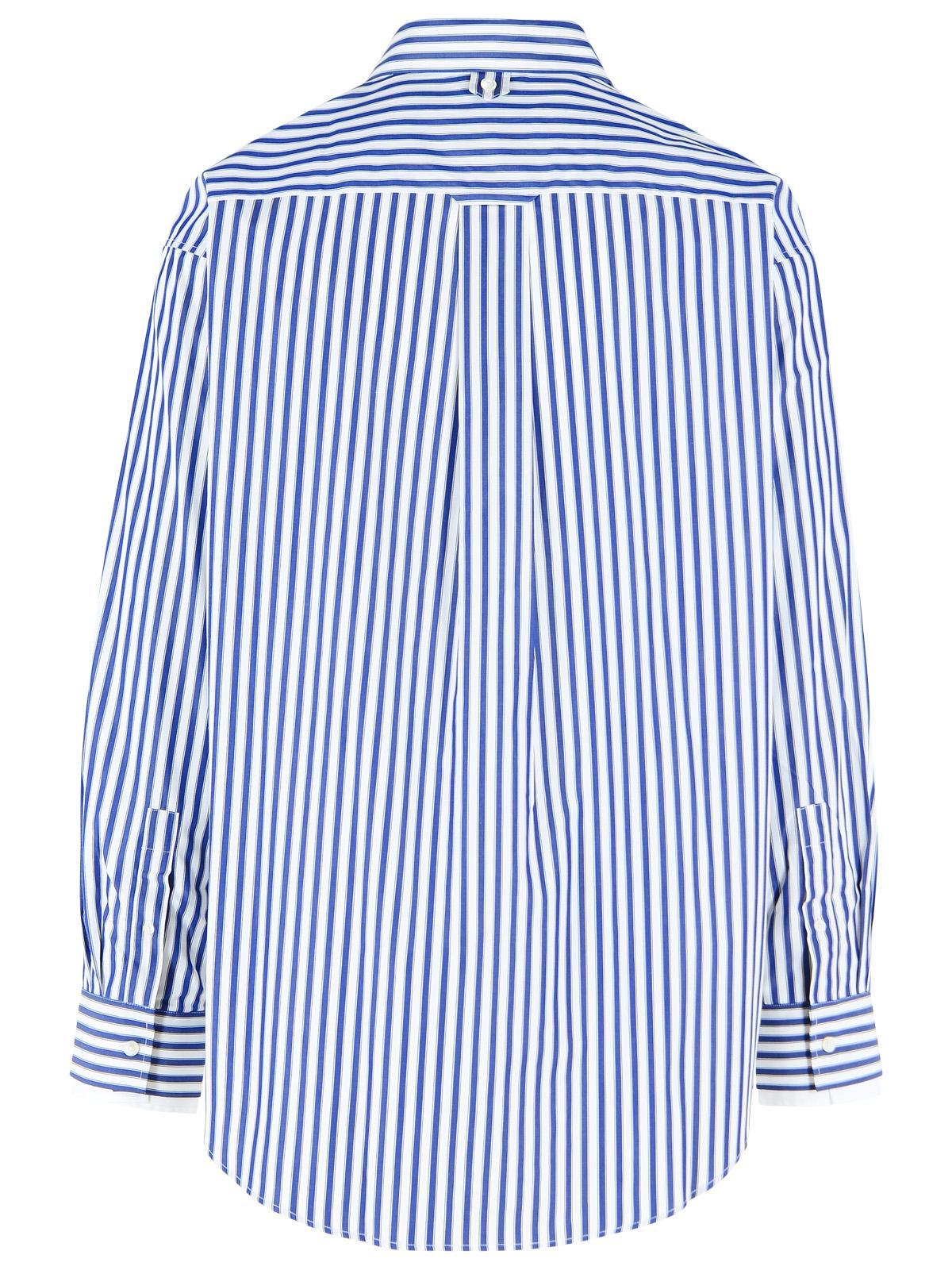 Ami Paris Blue Cotton Striped Shirt Men AMI PARIS
