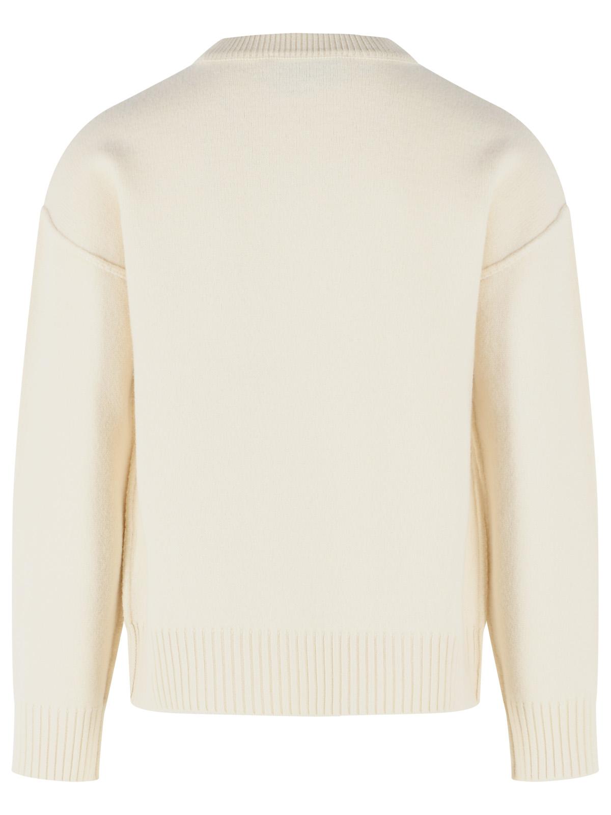 Ami Paris Cream Virgin Wool Sweater Women AMI PARIS