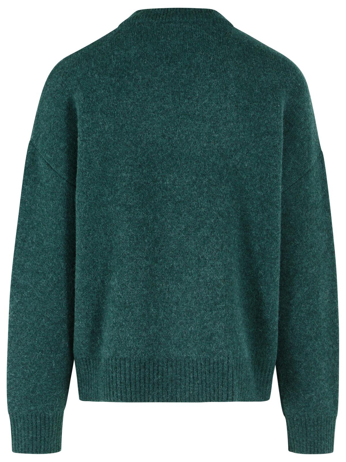 Ami Paris 'Ami De Cœur' Green Alpaca Cardigan Men AMI PARIS