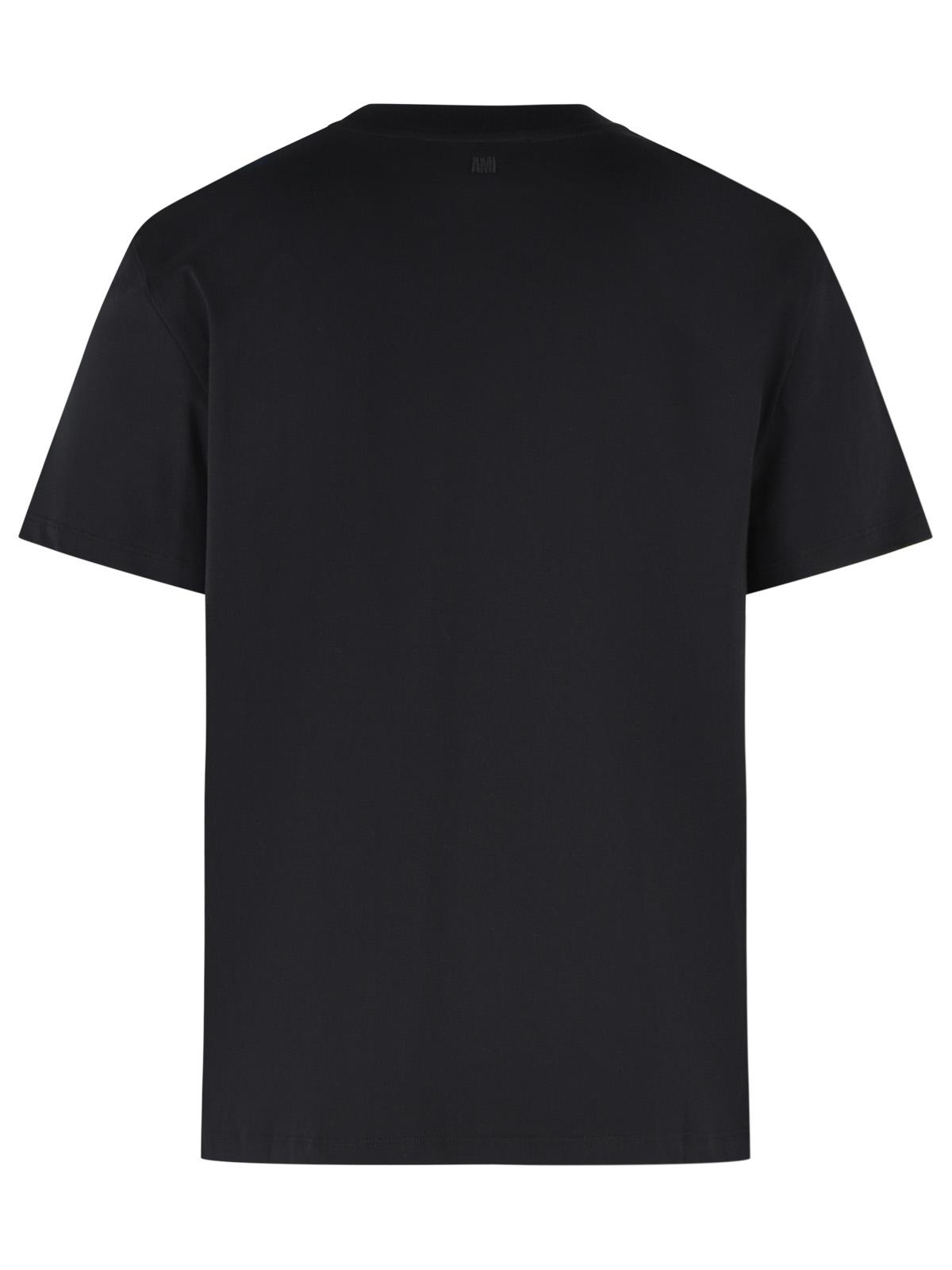 Ami Paris Black Cotton T-Shirt Men AMI PARIS