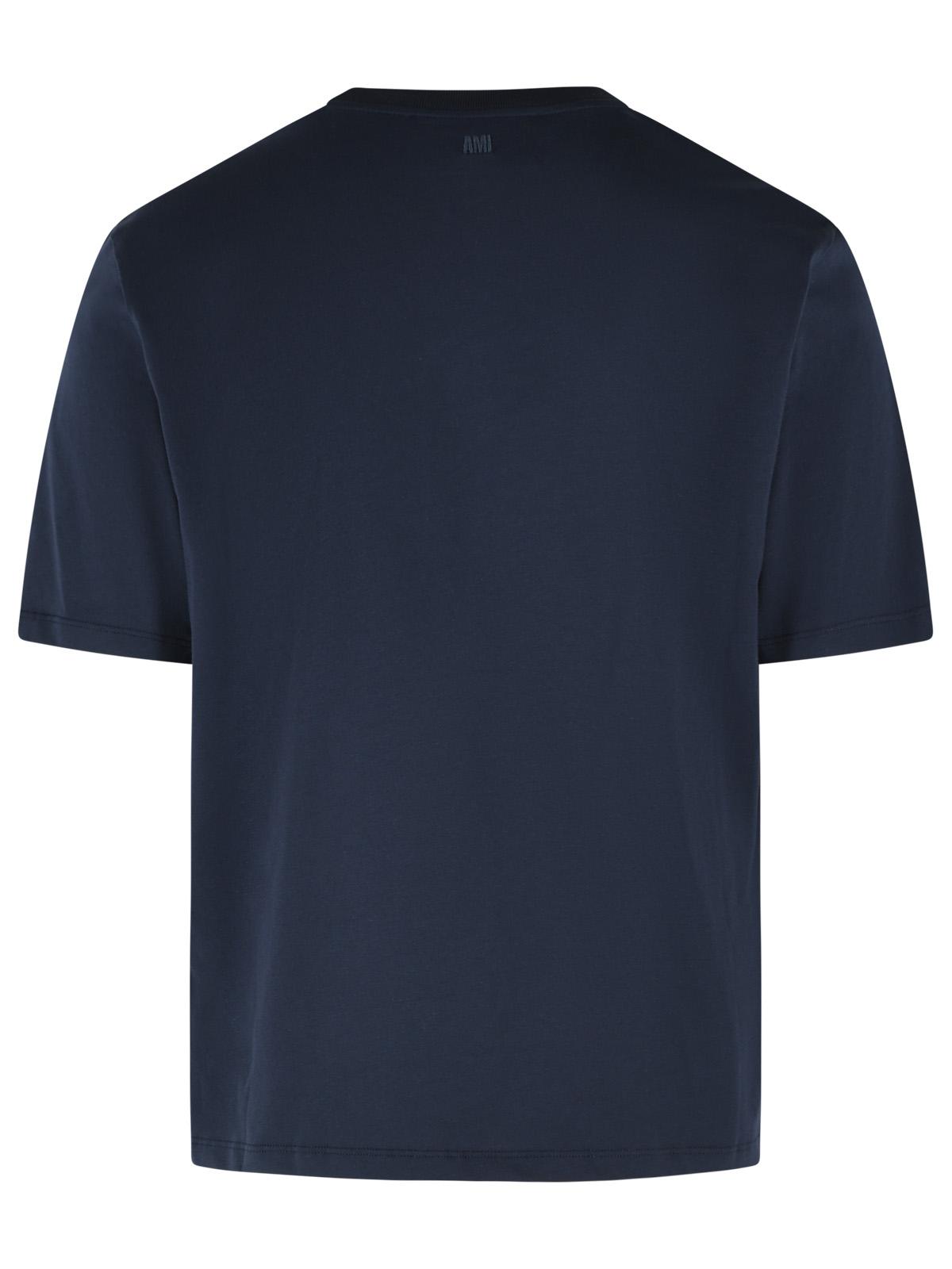 Ami Paris Blue Cotton T-Shirt Men AMI PARIS