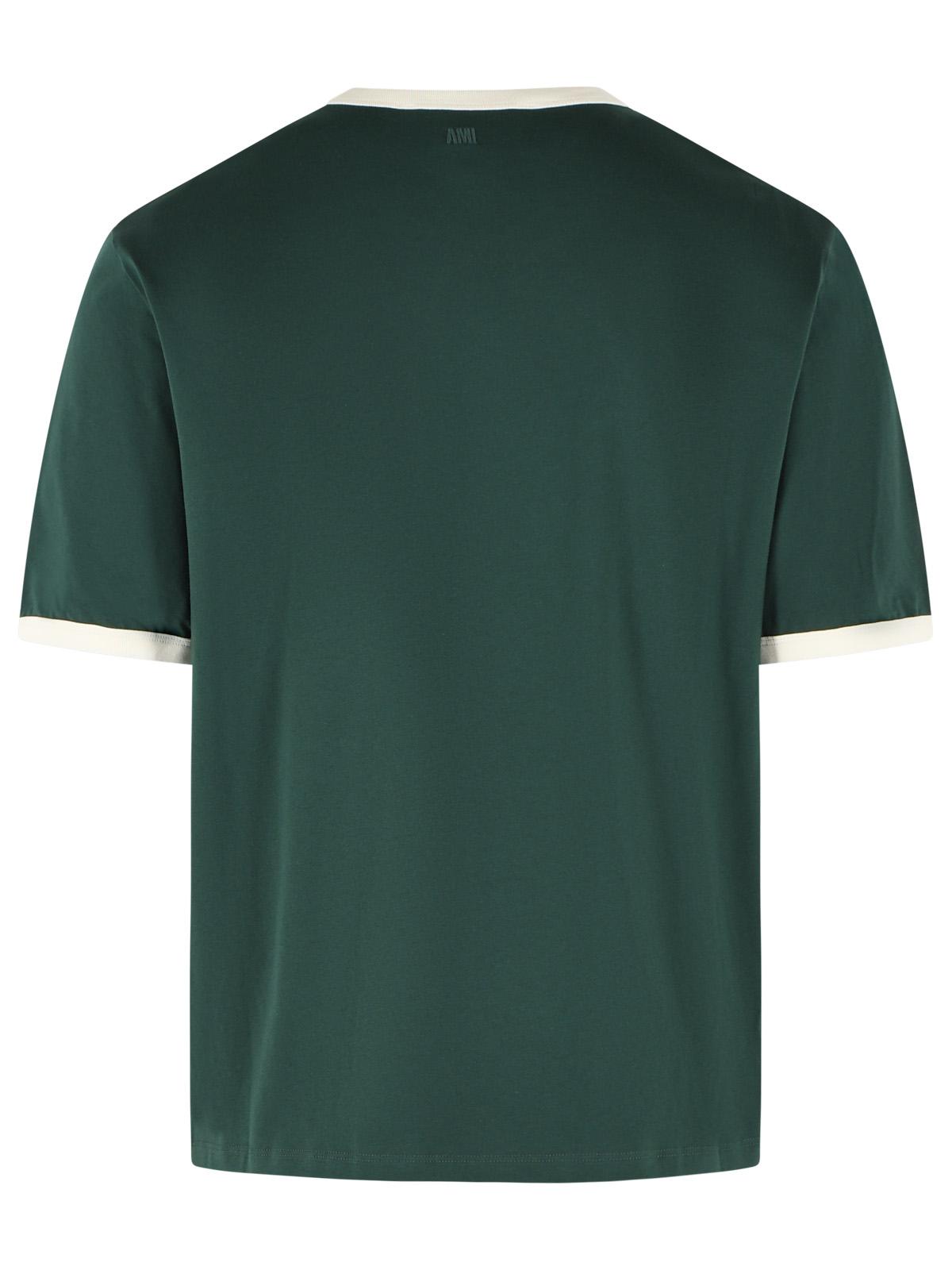 Ami Paris Green Cotton T-Shirt Men AMI PARIS