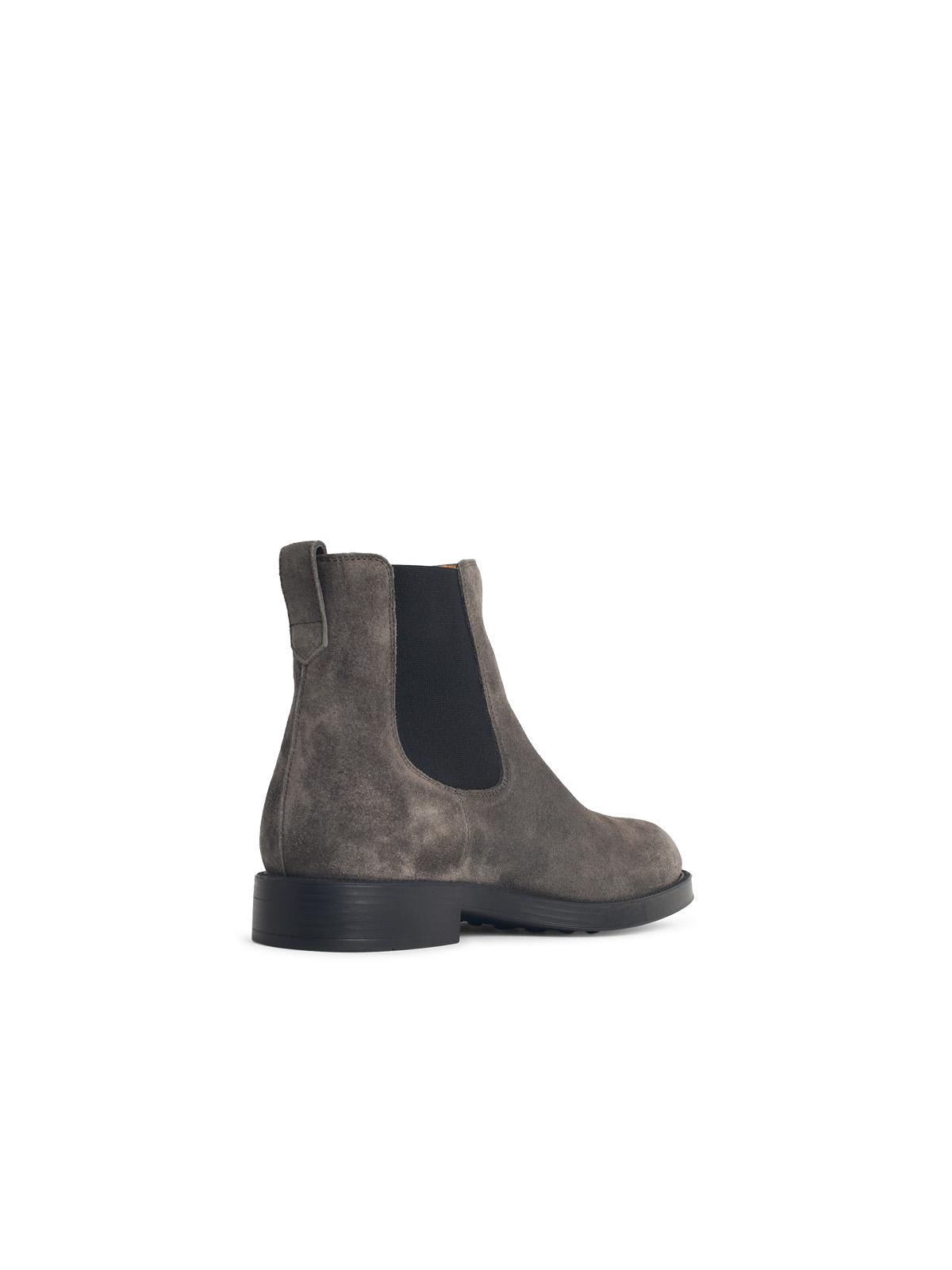 Tod's 'Chelsea' Grey Suede Leather Ankle Boots Men TOD'S