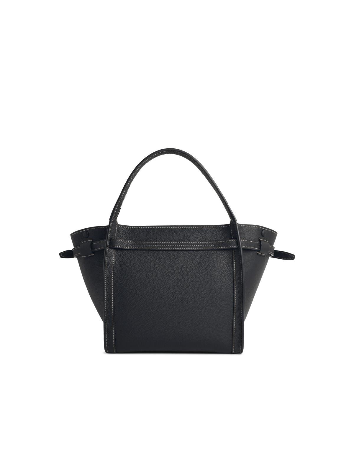 Tod's 'T Signature' Small Black Leather Shopping Bag Women TOD'S