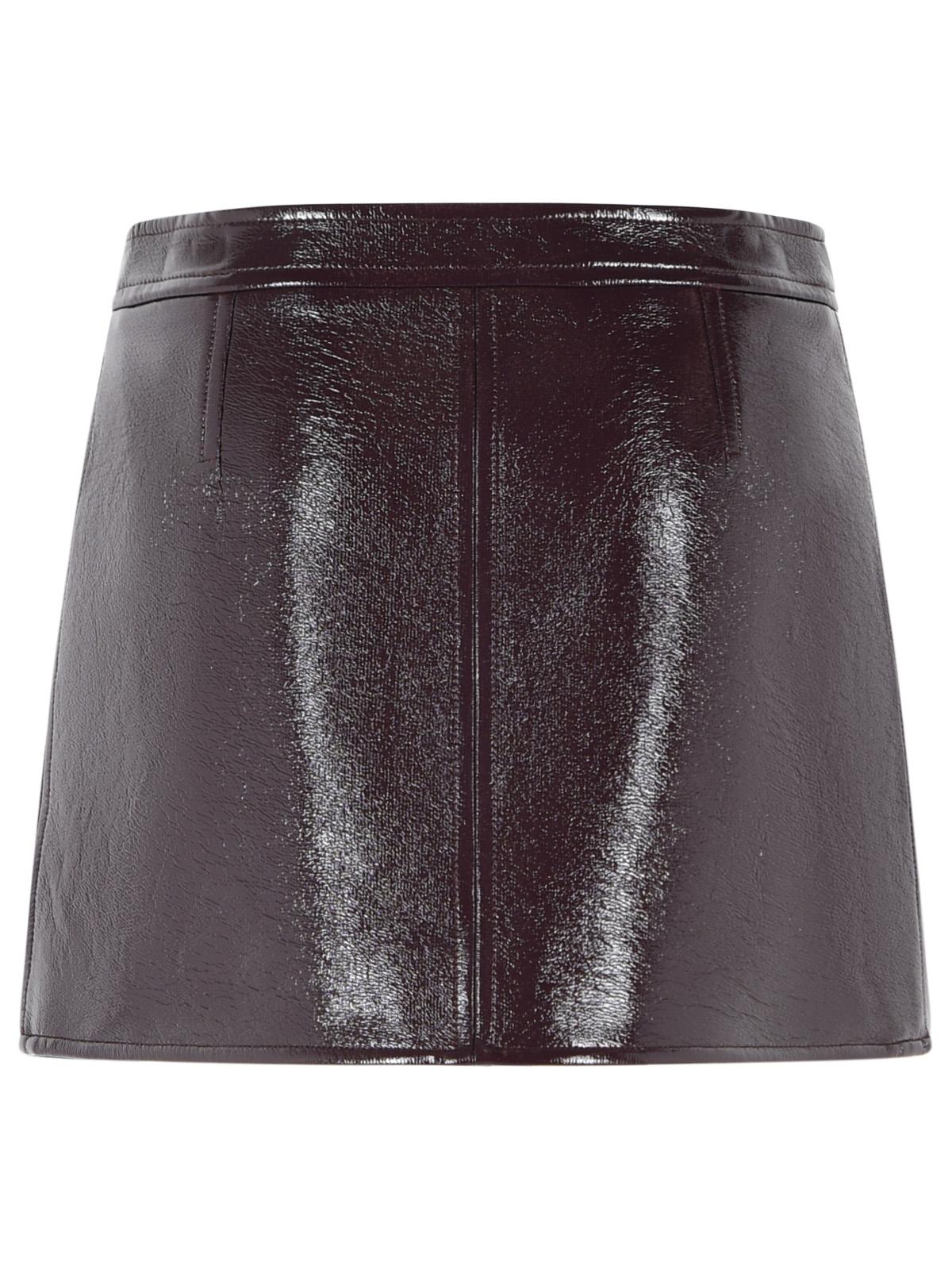 Courreges 'Reedition' 'Burnt Red' Burgundy Vinyl Miniskirt Women COURREGES