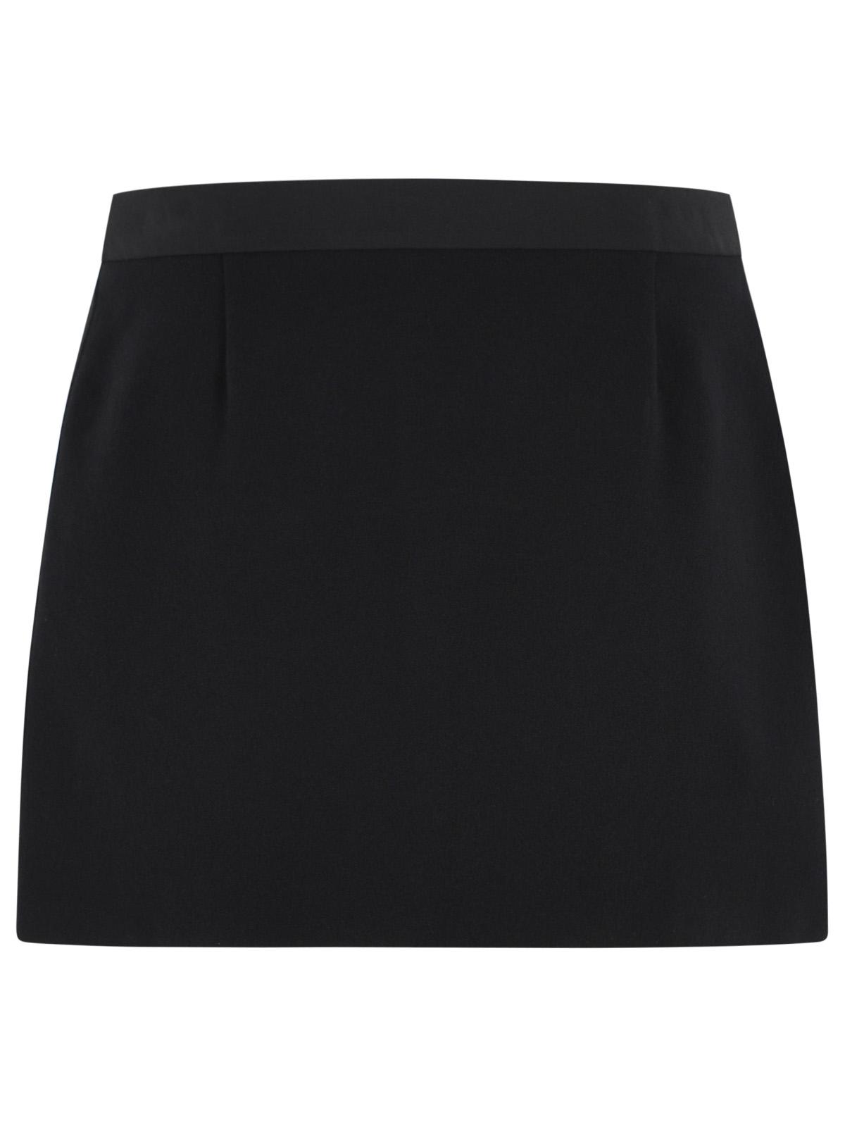 Courreges Black Wool Blend Miniskirt Women COURREGES