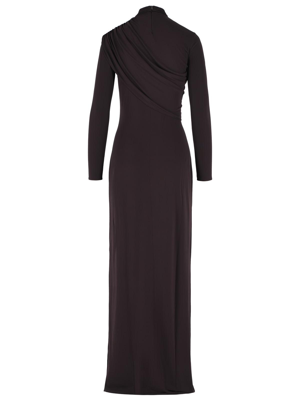 Courreges 'Twist' 'Burnt Red' Burgundy Viscose Maxi Dress Women COURREGES
