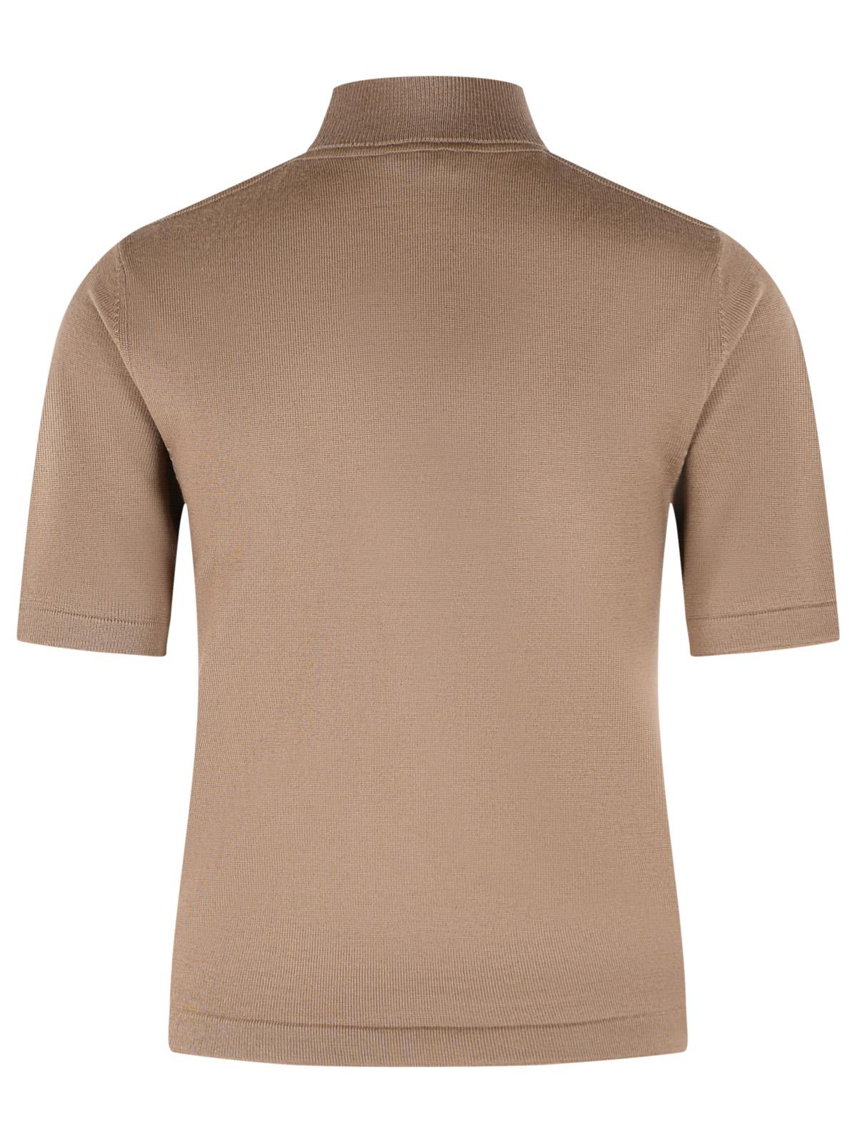 Courreges Brown Merino Wool Turtleneck Sweater Women COURREGES