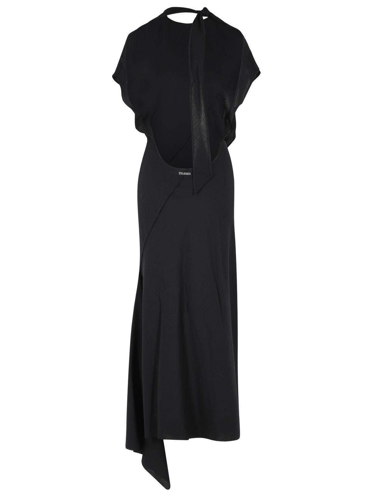The Attico Black Virgin Wool Midi Dress Women THE ATTICO