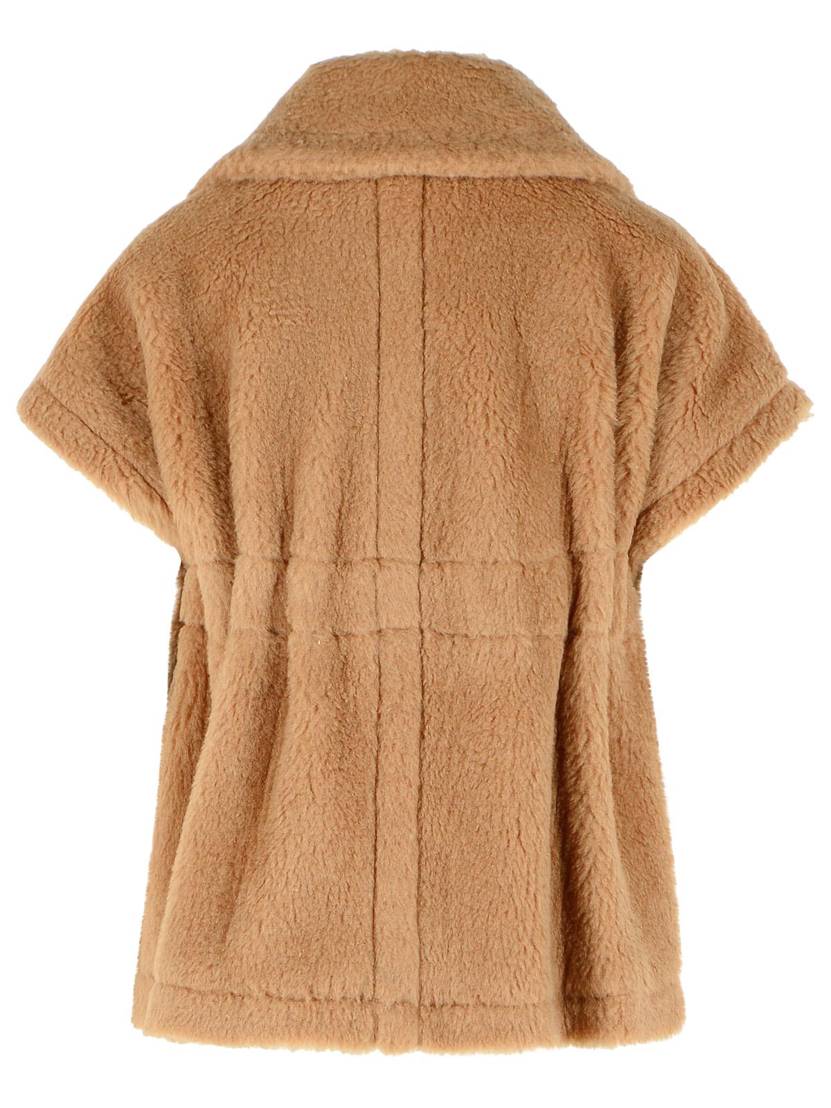 Max Mara 'Newabavo' Camel Teddy Fabric Cape Women MAX MARA
