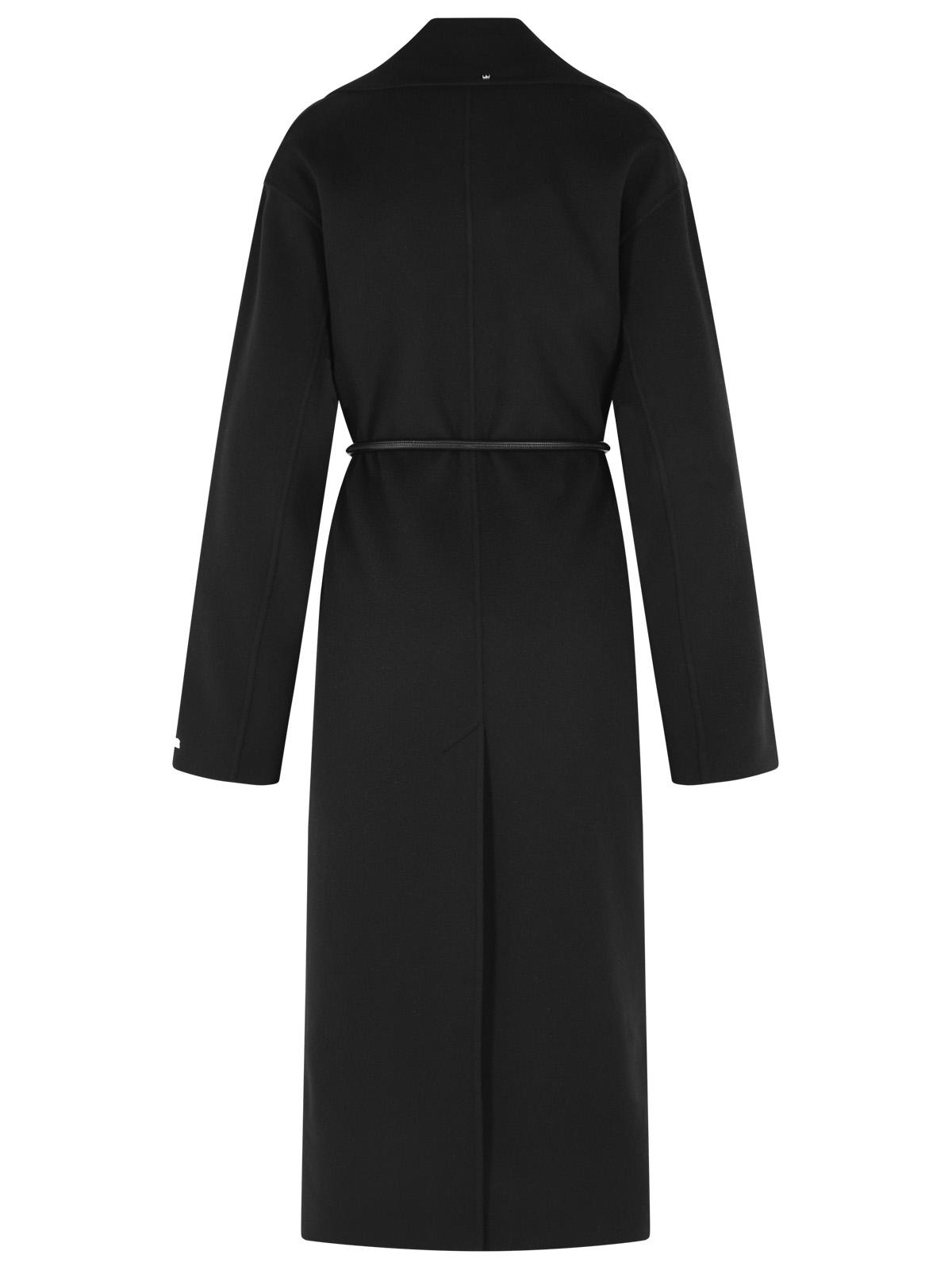 Sportmax 'Zannata' Oversize Black Virgin Wool Coat Women SPORTMAX
