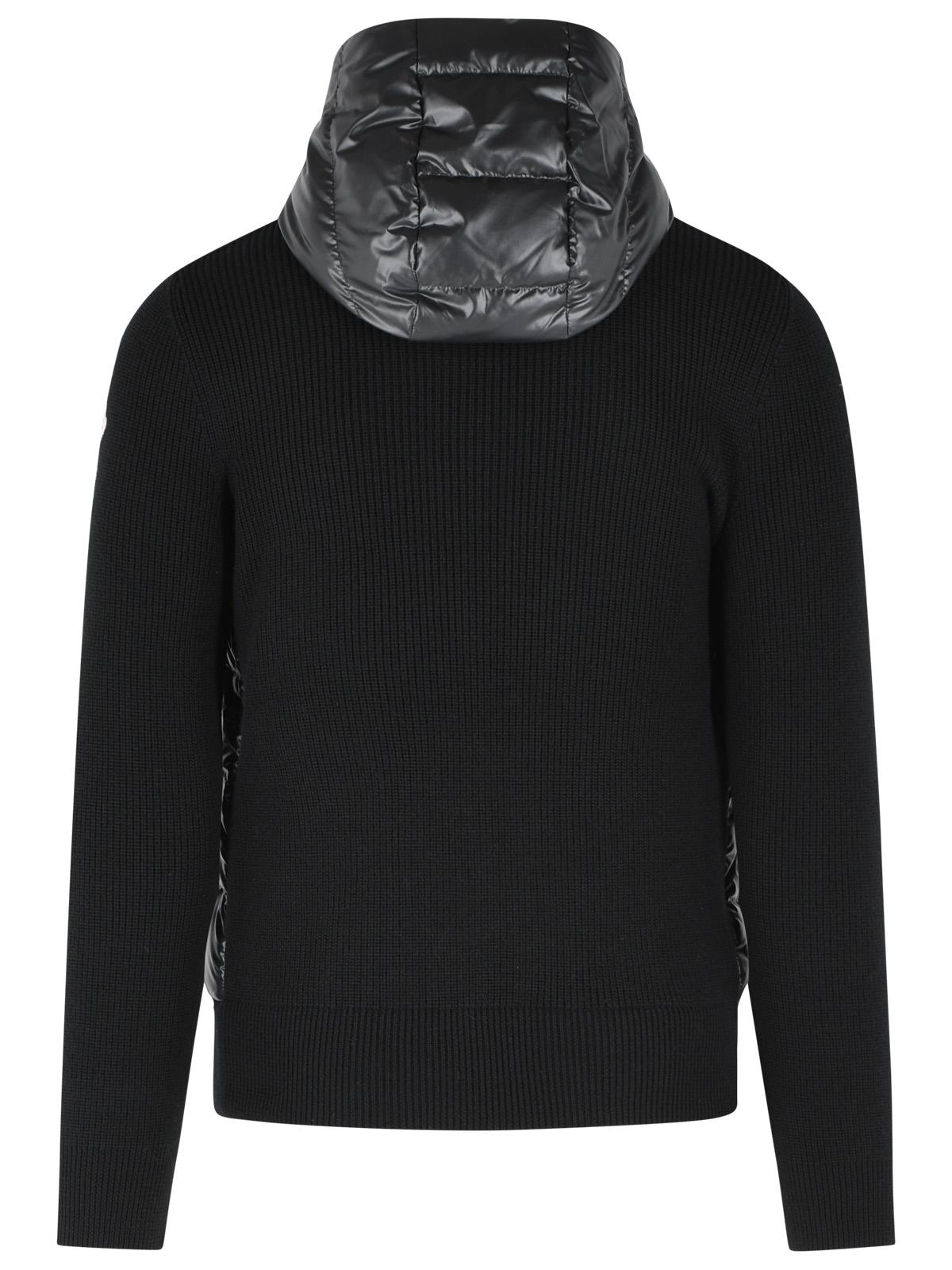 Moncler 'Tricot' Black Virgin Wool Cardigan Men MONCLER