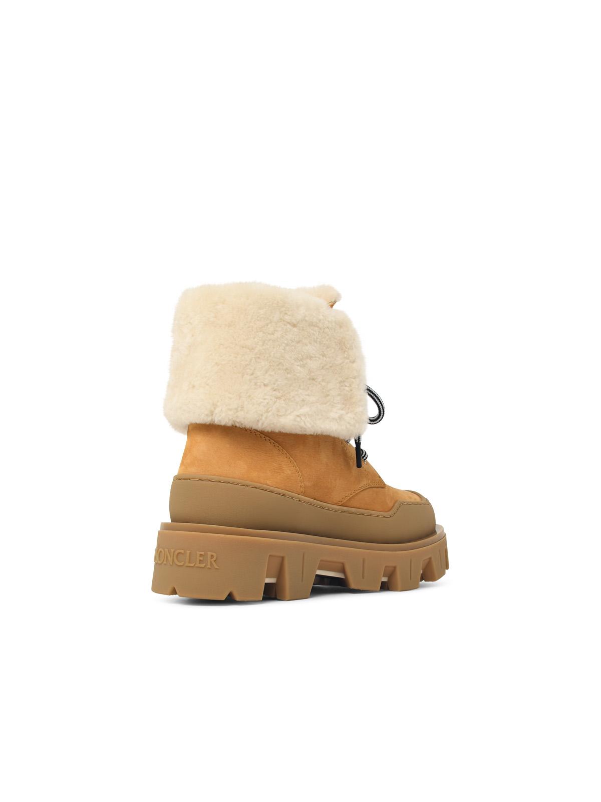 Moncler 'Peak Snowcap' Beige Nubuck Boots Women MONCLER
