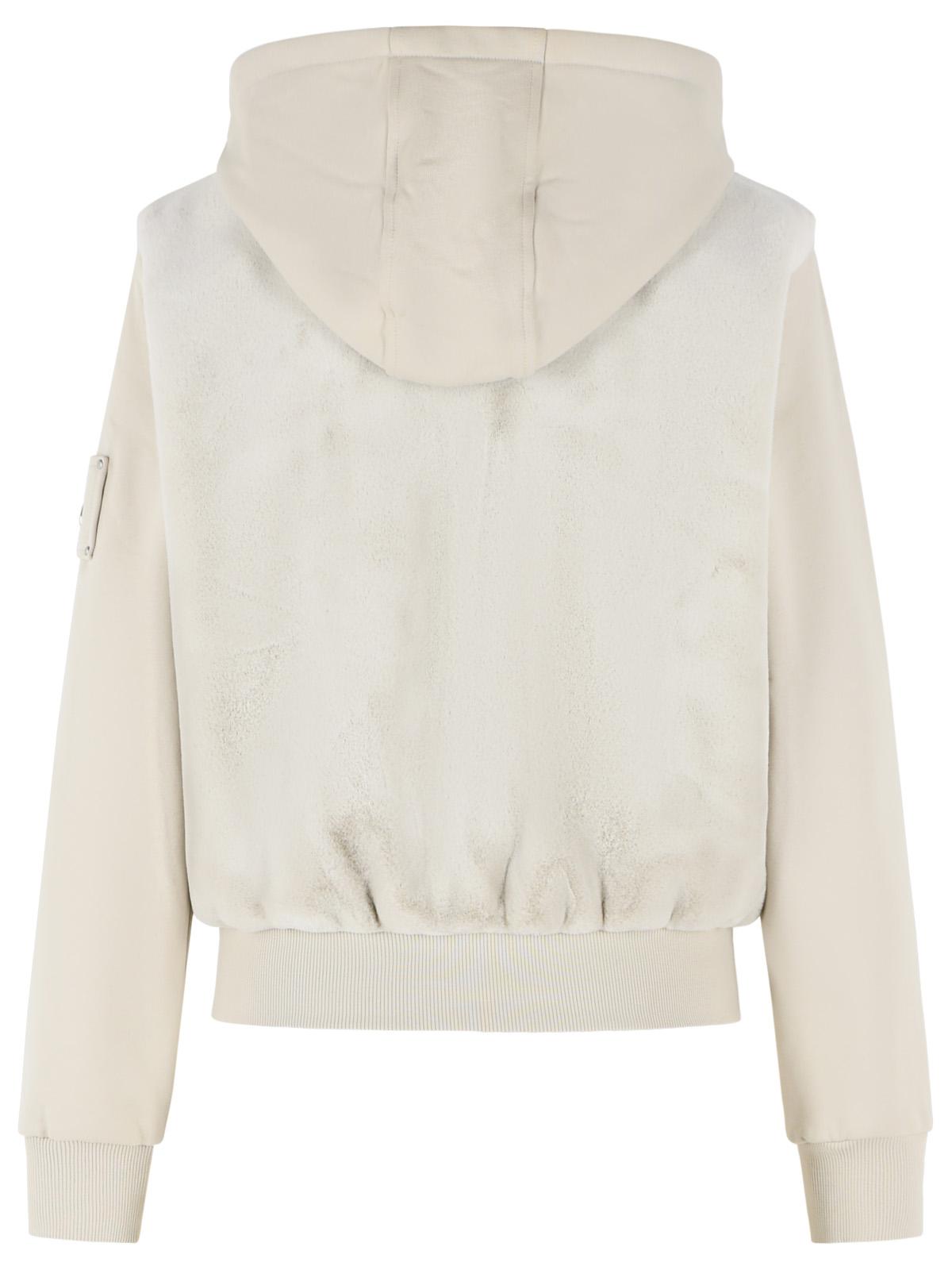 Moose Knuckles 'Bunny' Ivory Cotton Sweatshirt Women MOOSE KNUCKLES