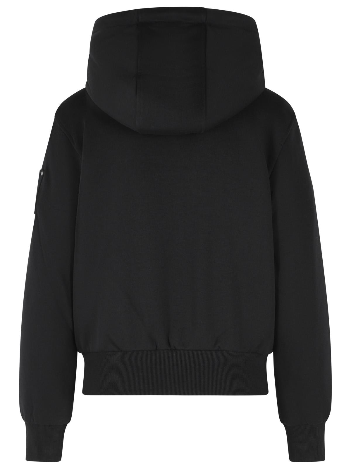 Moose Knuckles 'Bunny' Black Cotton Blend Sweatshirt Women MOOSE KNUCKLES