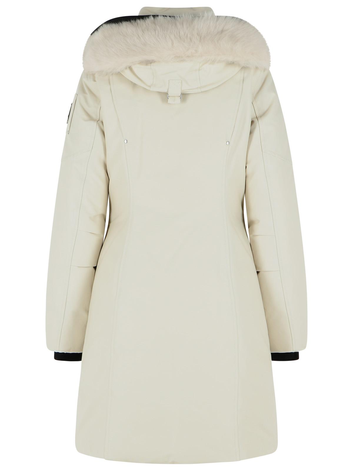 Moose Knuckles 'Stirling Original' Ivory Cotton Blend Parka Women MOOSE KNUCKLES
