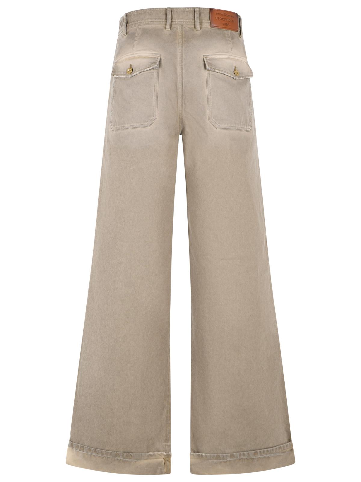 Acne Studios Beige Cotton Jeans Men ACNE STUDIOS
