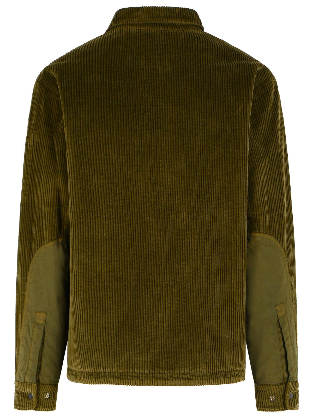 C.P. Company 'Corduroy' Padded Green Cotton Overshirt Men C.P. COMPANY