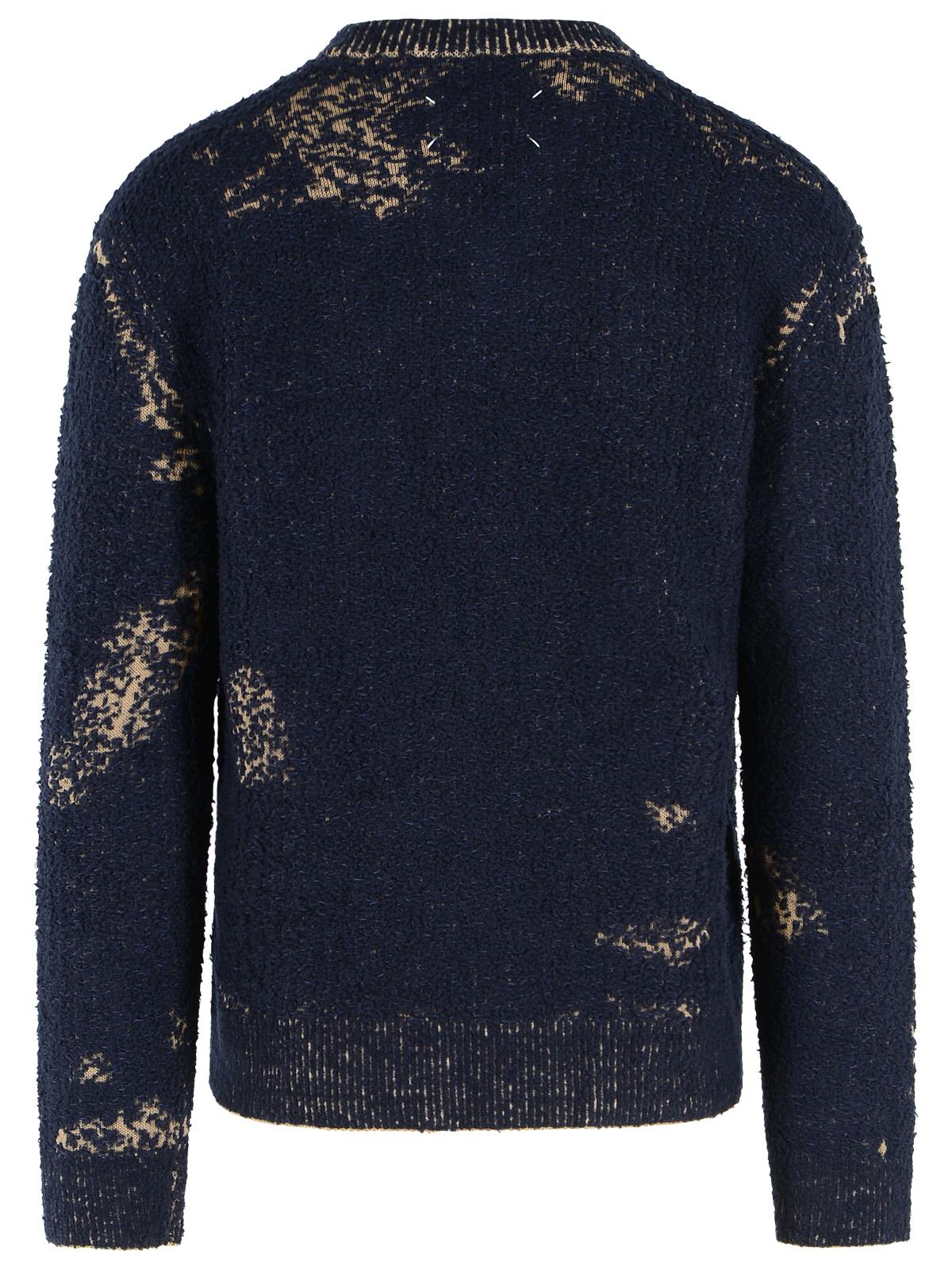 Maison Margiela 'Acid' Blue Cotton And Wool Sweater Men MAISON MARGIELA
