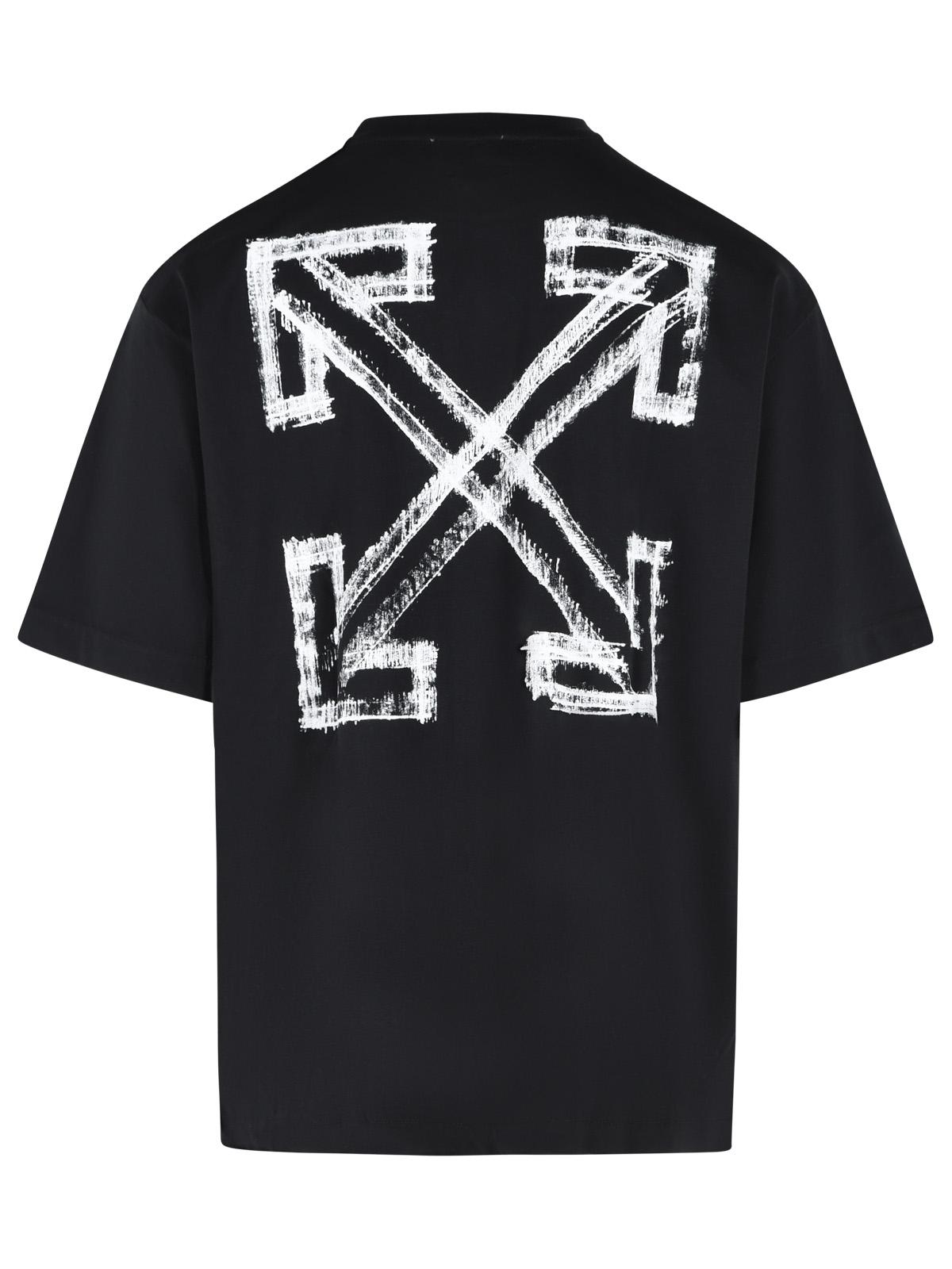 Off-White 'Motion Arrow' Black Cotton T-Shirt Men OFF-WHITE