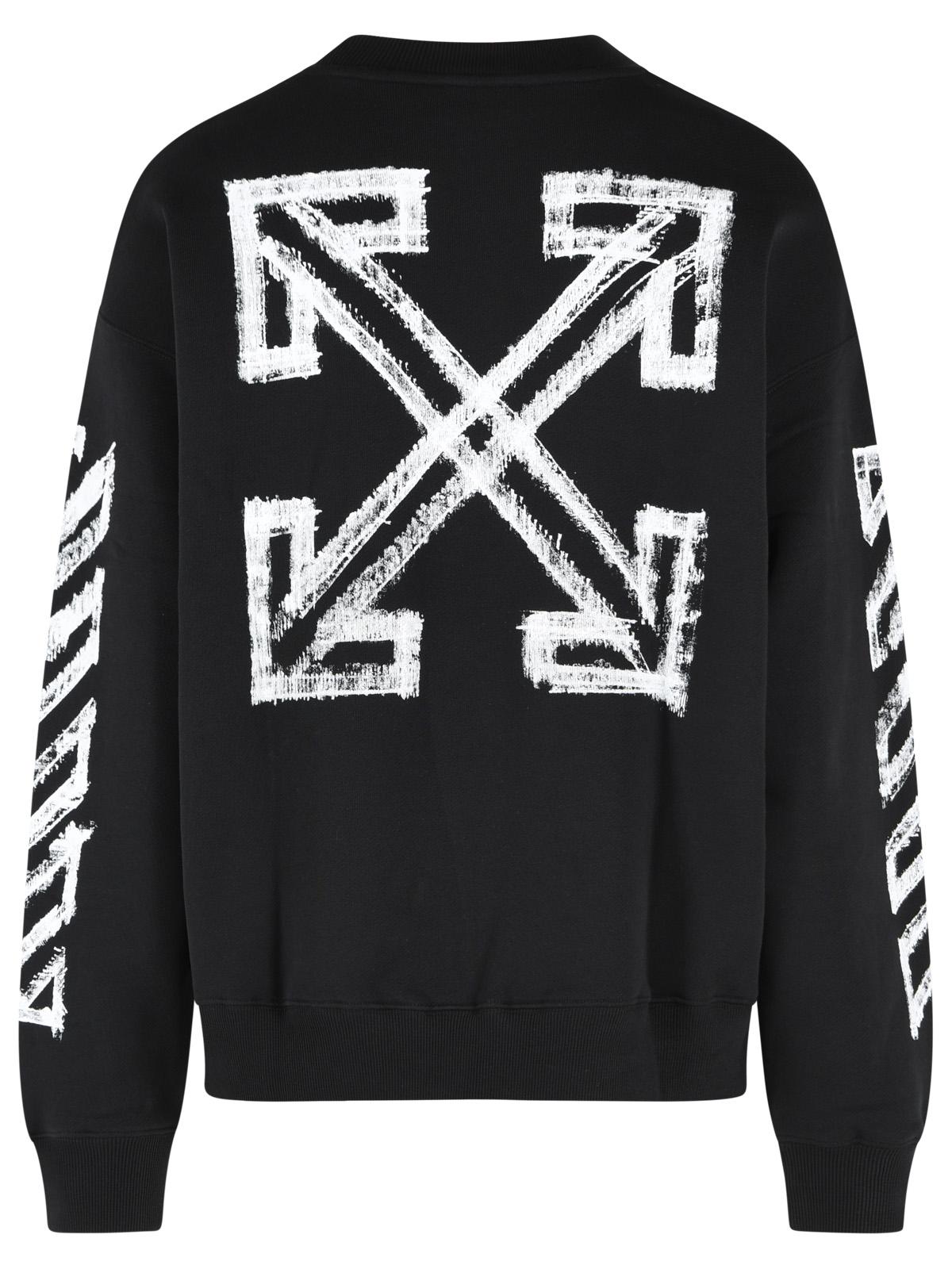Off-White 'Motion Arrow' Black Cotton Sweatshirt Men OFF-WHITE