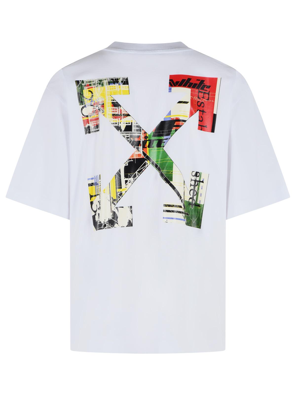 Off-White 'Industrial Arrow' White Cotton T-Shirt Men OFF-WHITE