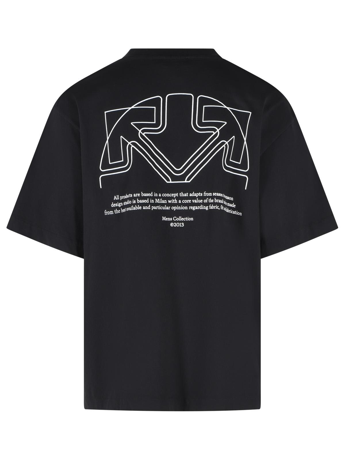 Off-White 'Offline Half Arrow' Black Cotton T-Shirt Men OFF-WHITE