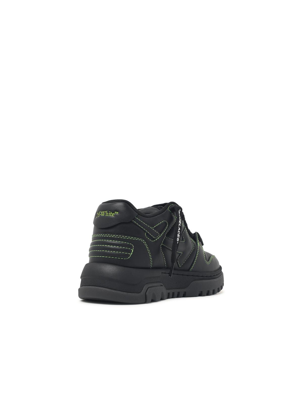 Off-White 'O.O.O. Chunky' Black Leather Blend Sneakers Men OFF-WHITE