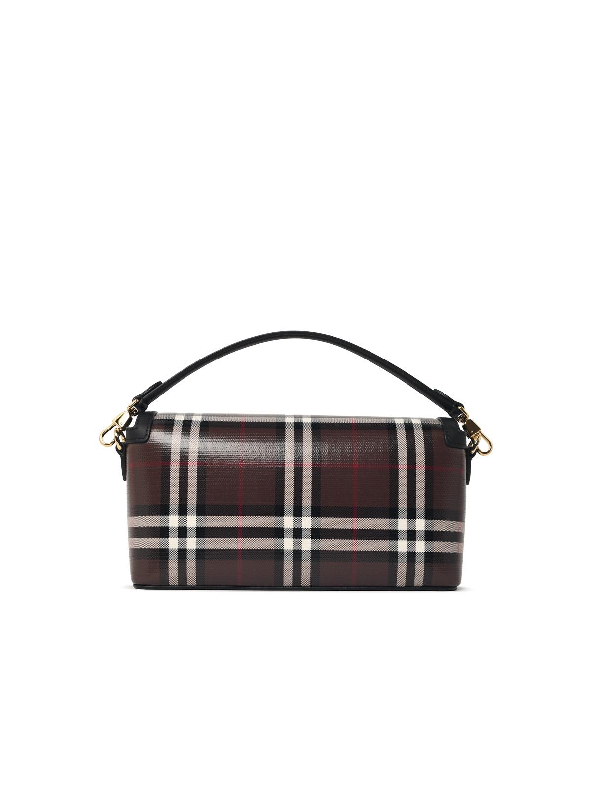 Burberry 'Note' Bag With Handle In Chocolate Cotton Blend Women BURBERRY