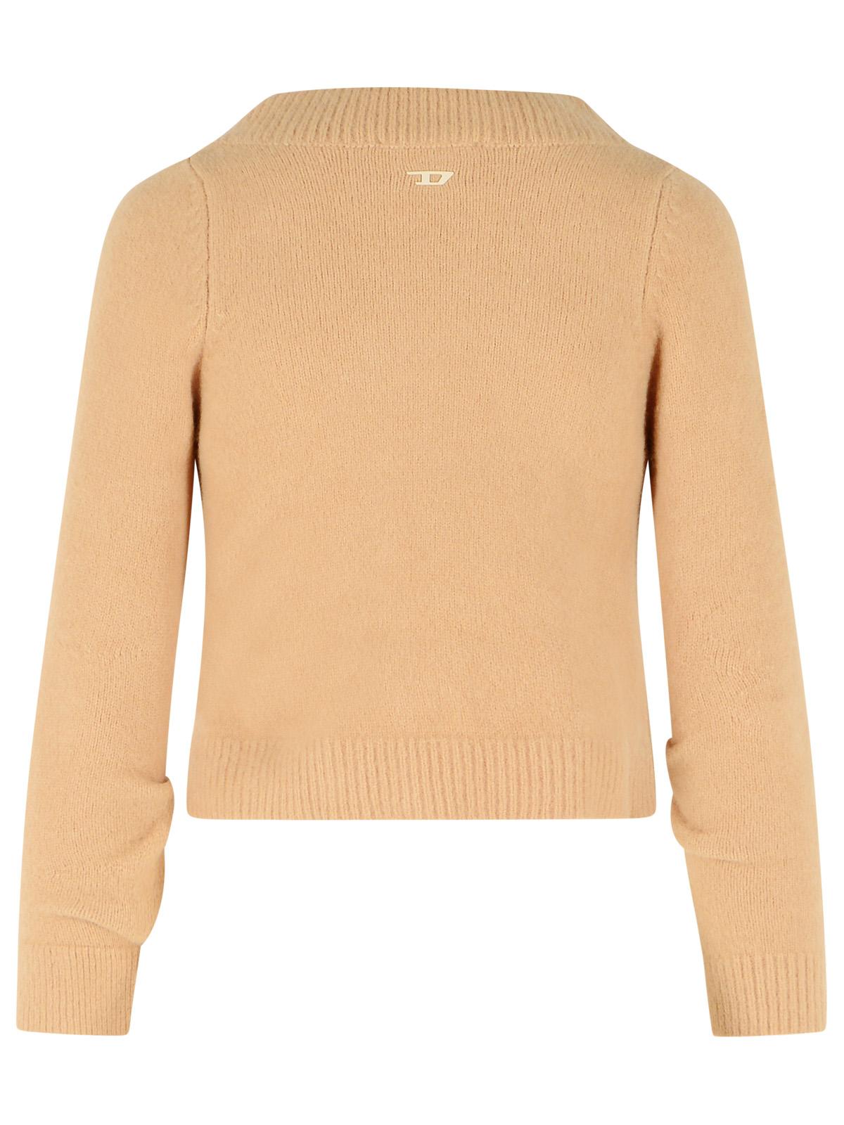 Diesel M-Ava Cardigan In Beige Wool Women DIESEL