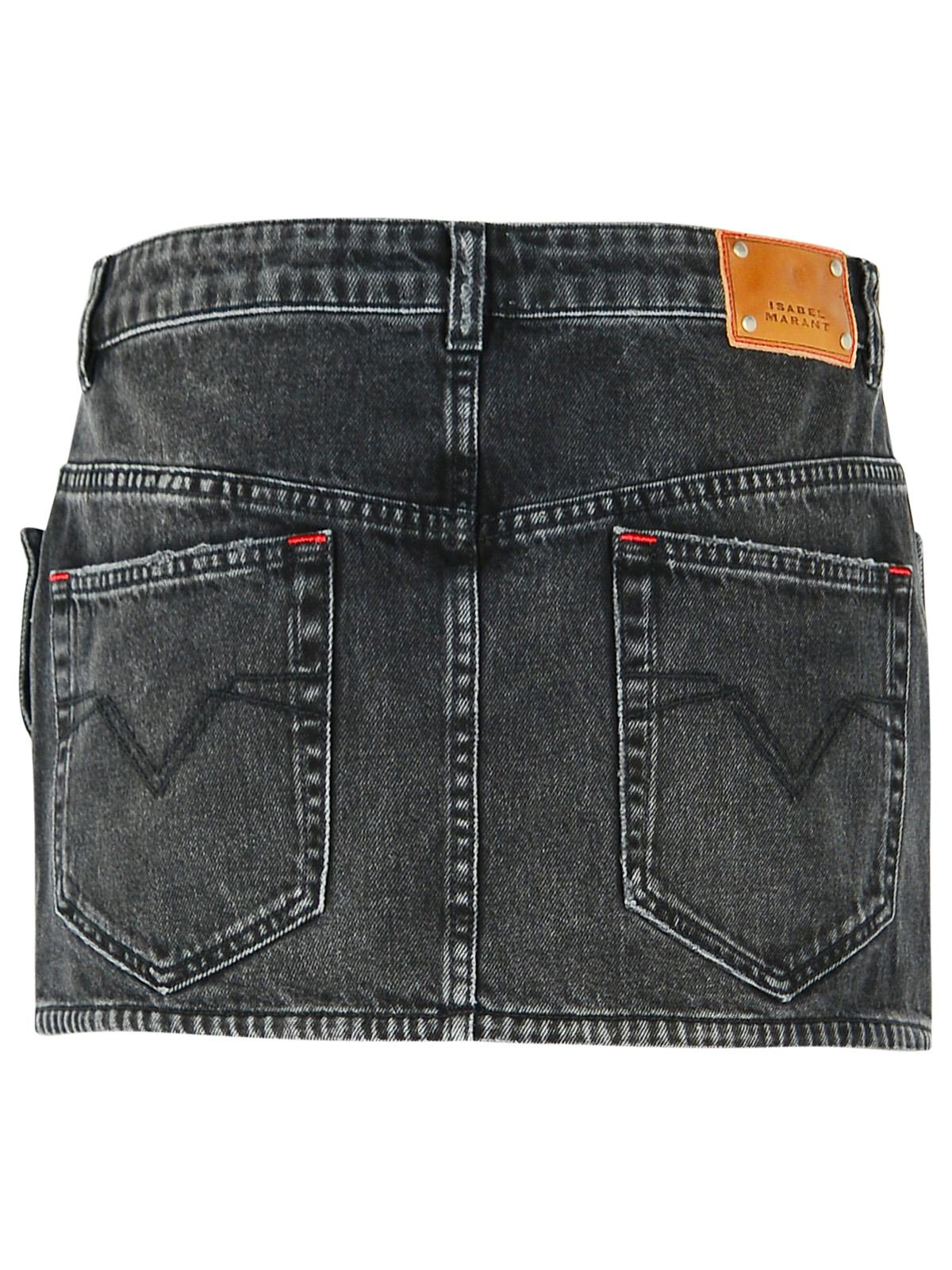 Isabel Marant 'Ralma' Skirt In Washed Black Cotton Women ISABEL MARANT