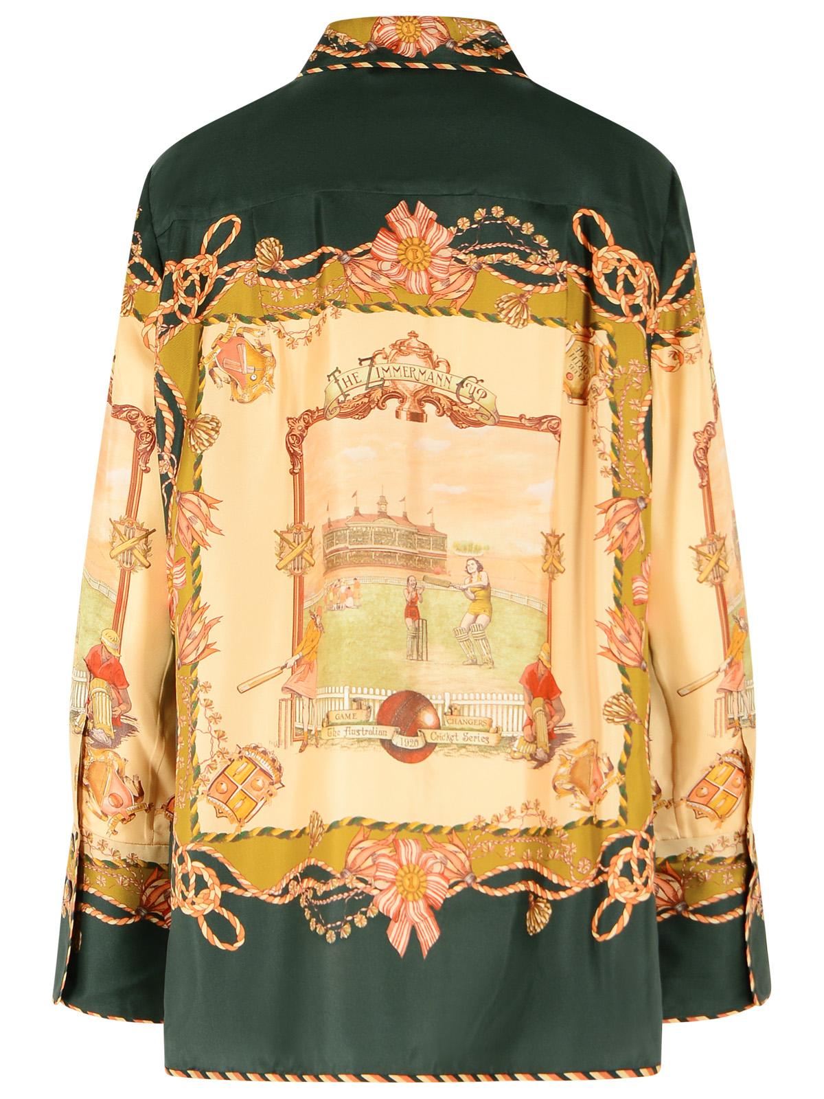 Zimmermann 'Valiant' Green Silk Shirt Women ZIMMERMANN