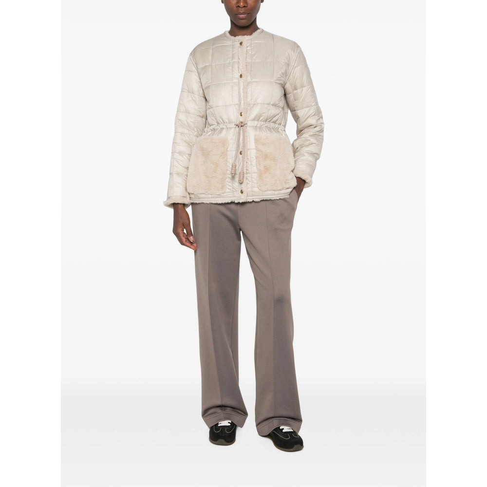 Moncler Neutrals Jackets - Faux Fur & Shearling Jackets Women