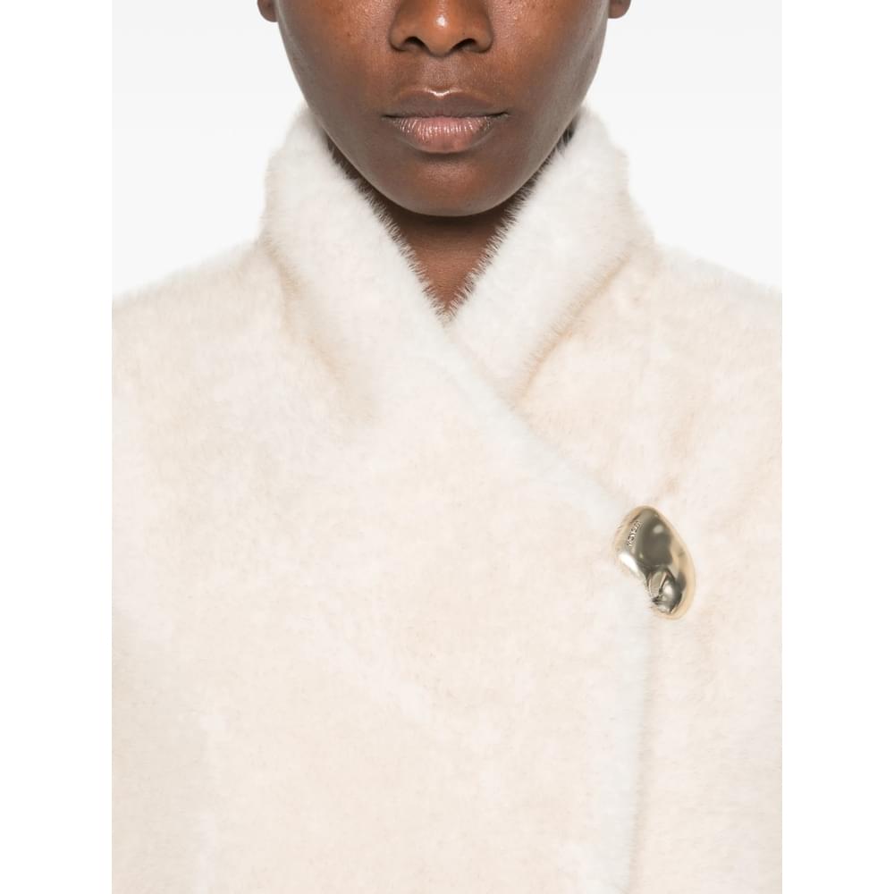 Moncler Neutrals Jackets - Faux Fur & Shearling Jackets Women MONCLER