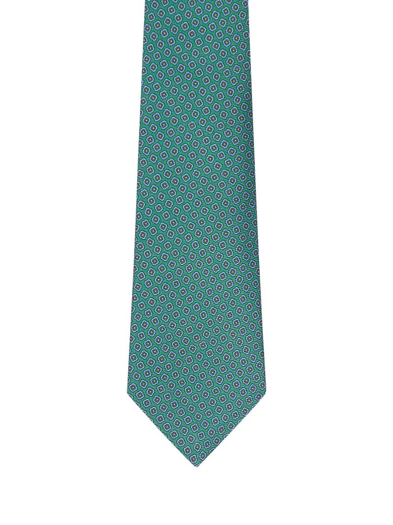 Kiton Men Fabric Tie With Micro Geometric Pattern KITON