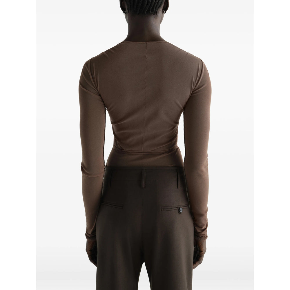 Lemaire Brown Tops Women LEMAIRE