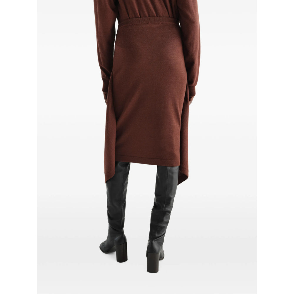 Lemaire Brown Skirts - Asymmetric & Draped Skirts Women LEMAIRE