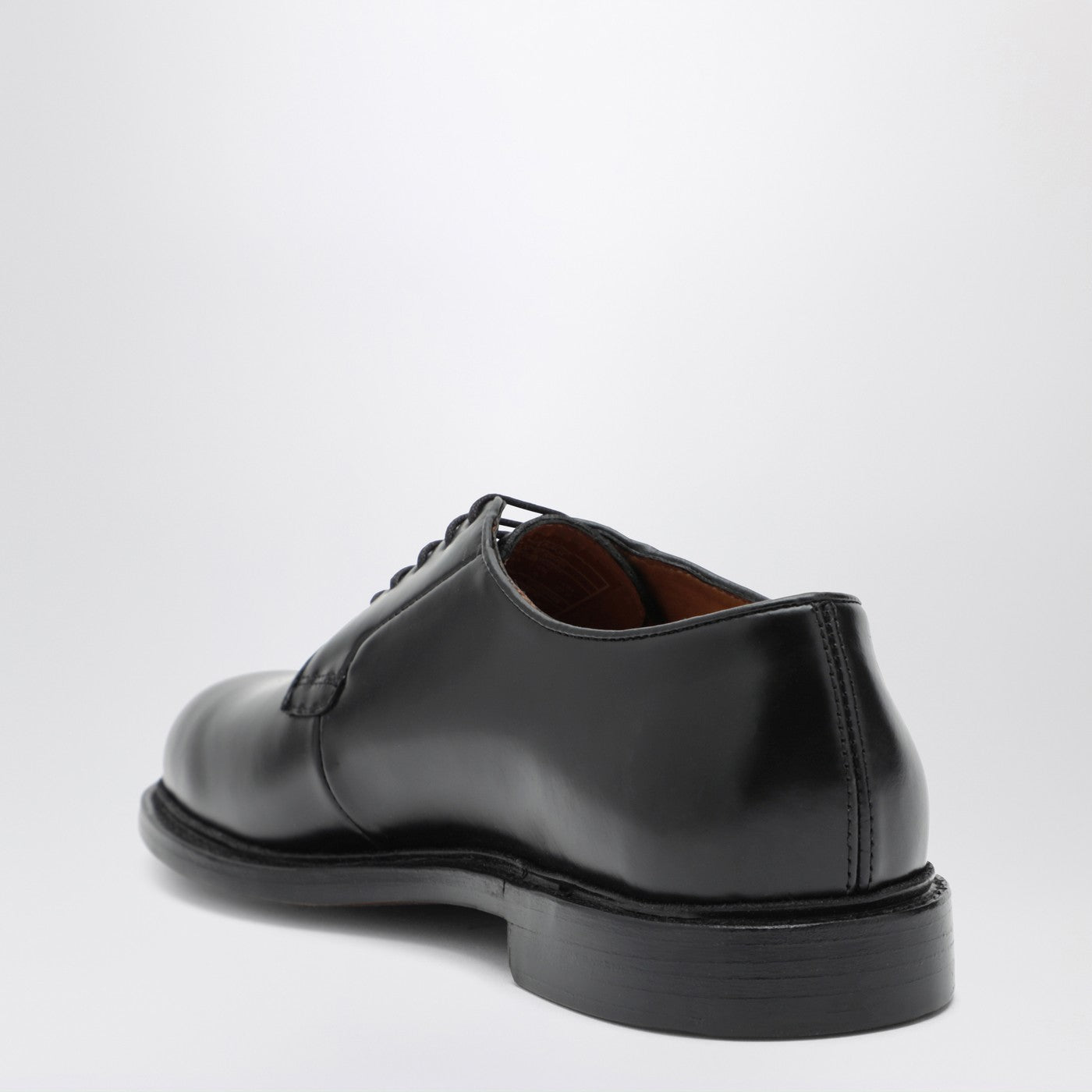 Sebago Black Milton Gyw Derby Shoes In Leather Men Sebago