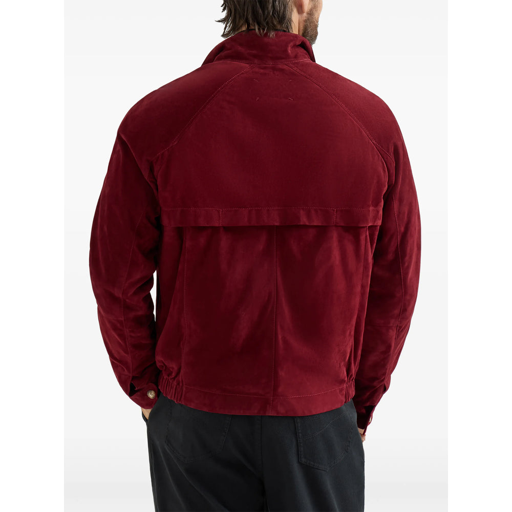 Brunello Cucinelli Red Jackets - Leather Jackets Men BRUNELLO CUCINELLI