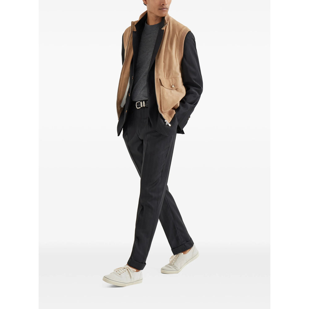 Brunello Cucinelli Neutrals Jackets - Waistcoats & Gilets Men BRUNELLO CUCINELLI