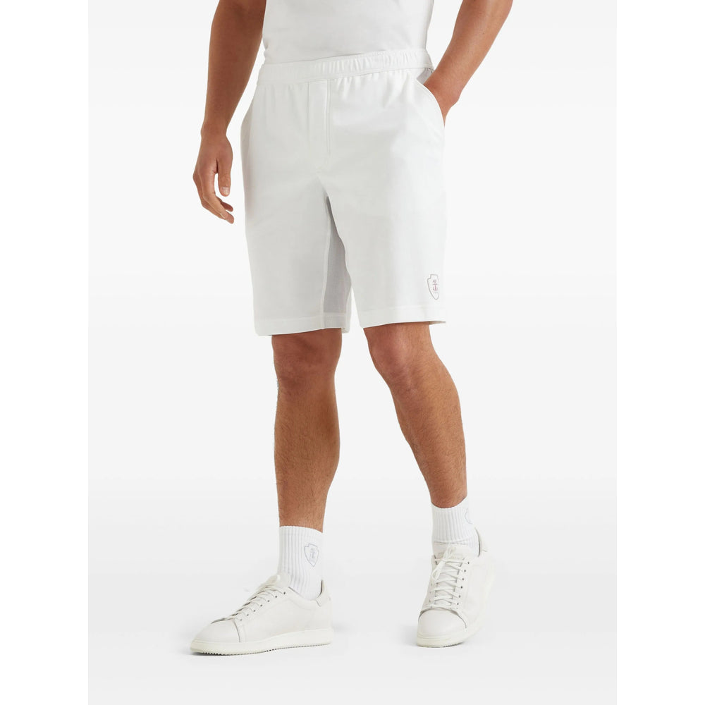 Brunello Cucinelli White Shorts - Bermuda Shorts Men BRUNELLO CUCINELLI