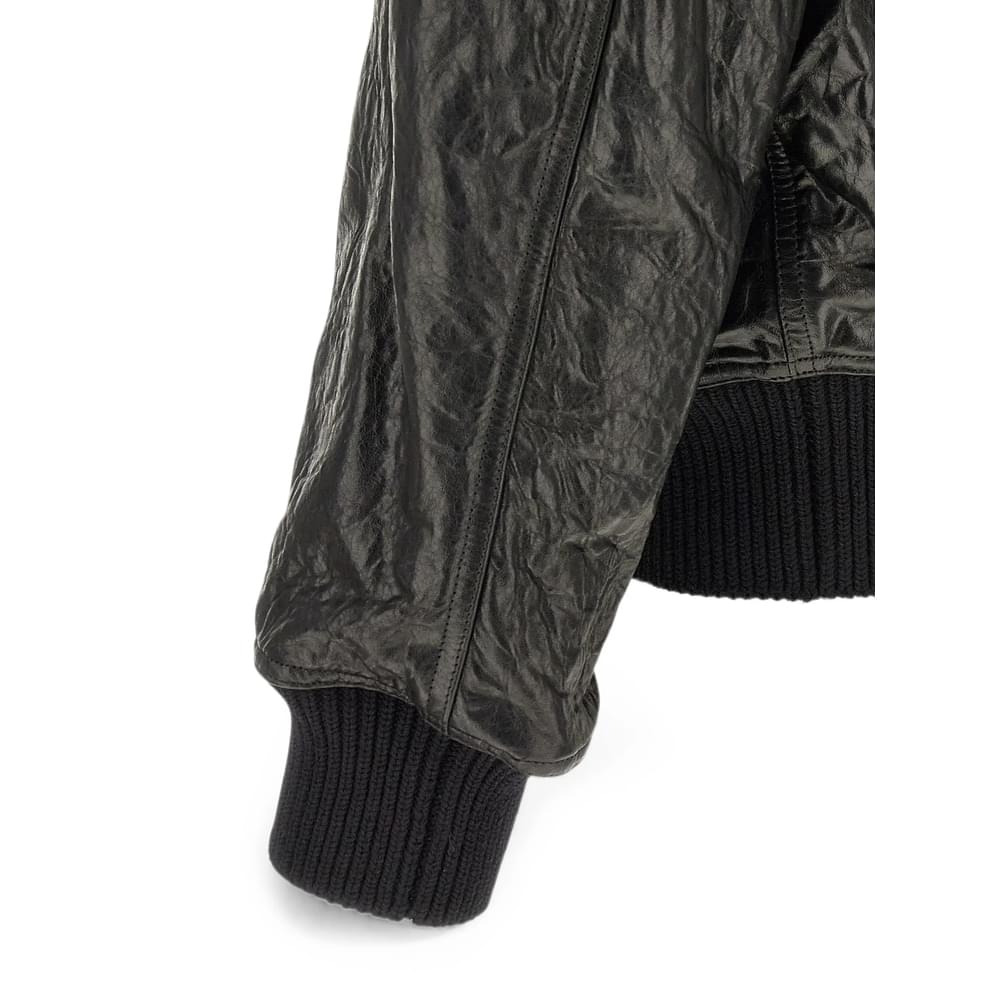 Rick Owens Black Jackets - Leather Jackets Men RICK OWENS