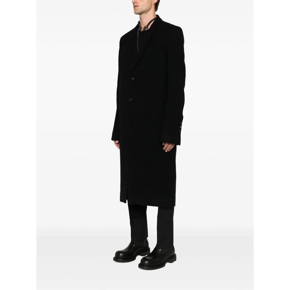 Rick Owens Black Coats - Single Breasted Coats Men RICK OWENS