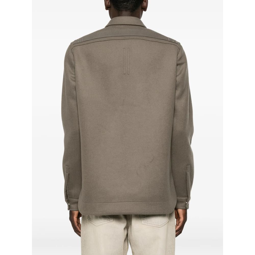Rick Owens Grey Jackets - Shirt Jackets Men RICK OWENS