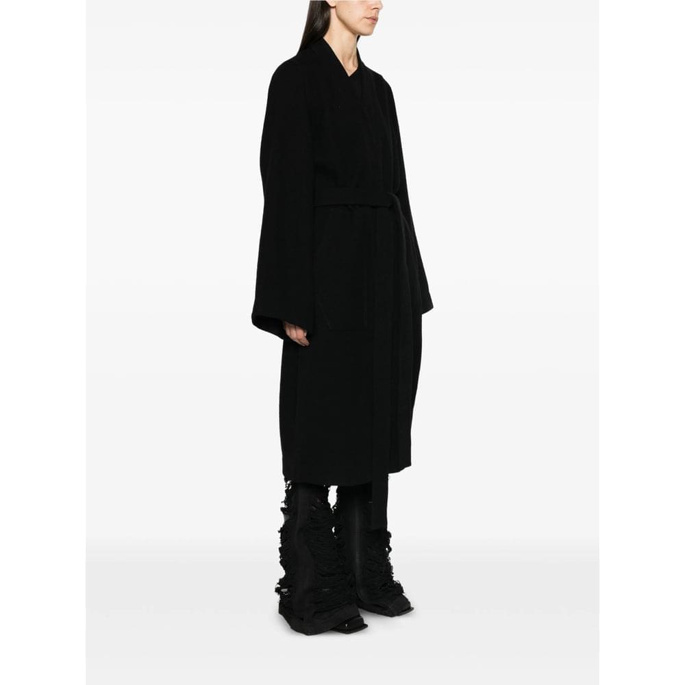 Rick Owens Black Coats - Oversized Coats Women RICK OWENS