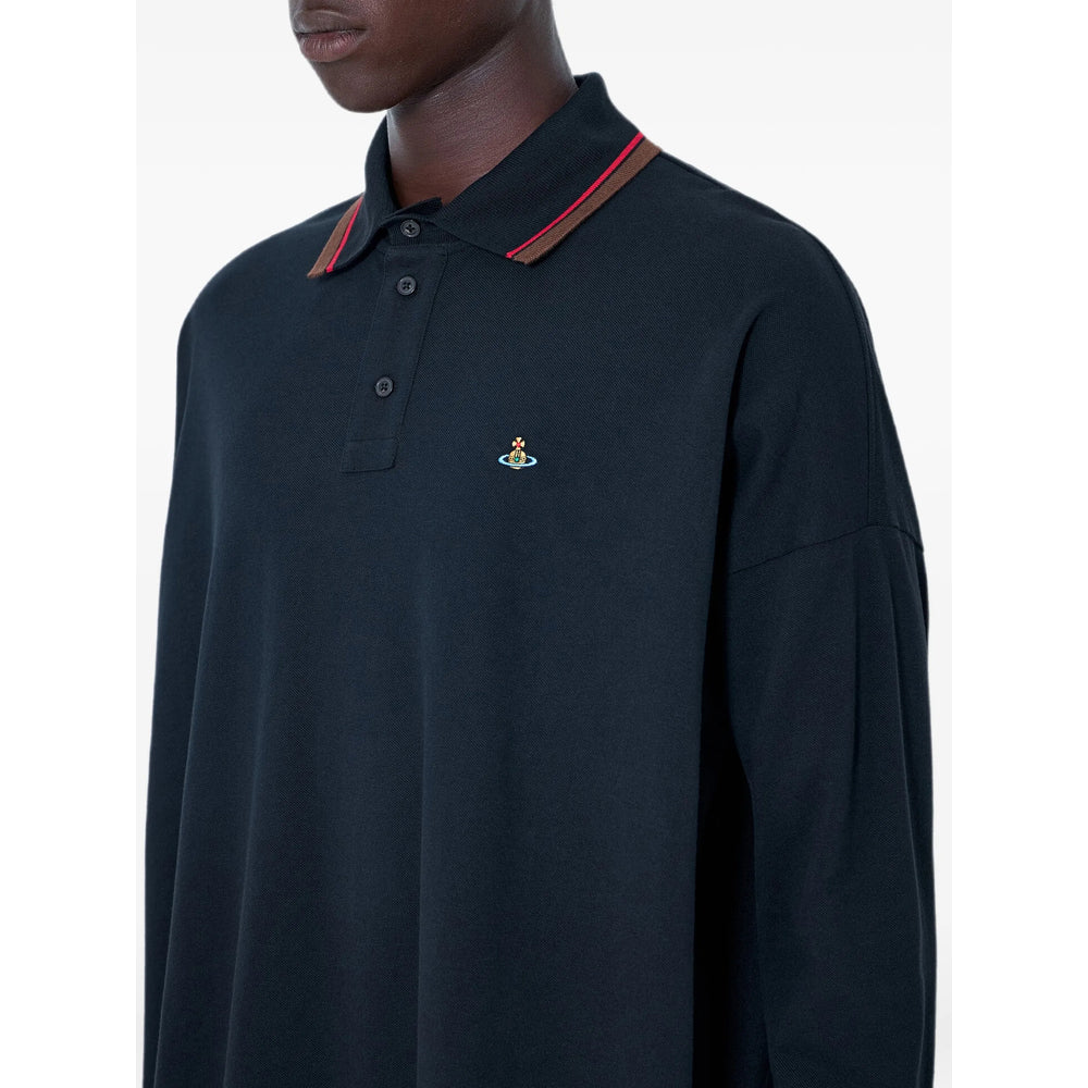 Vivienne Westwood Black Polo Shirts Men VIVIENNE WESTWOOD